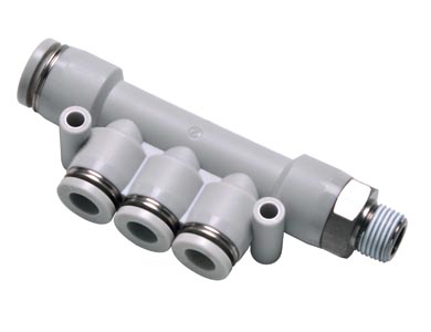 PKD-Male reducer triple branch union — AirTAC
