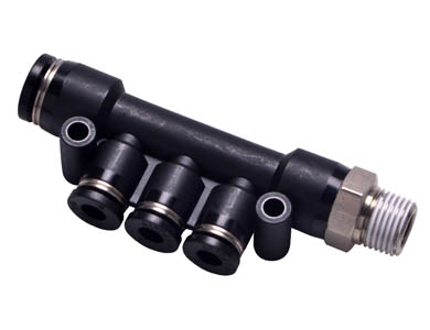 PKD-S Male reducer triple branch union — AirTAC