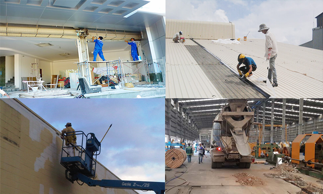 Xây dựng & sửa chữa nhà máy