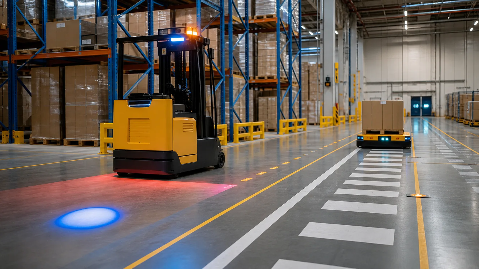 Đèn cảnh báo xe nâng và AGV: giải pháp an toàn kho bãi