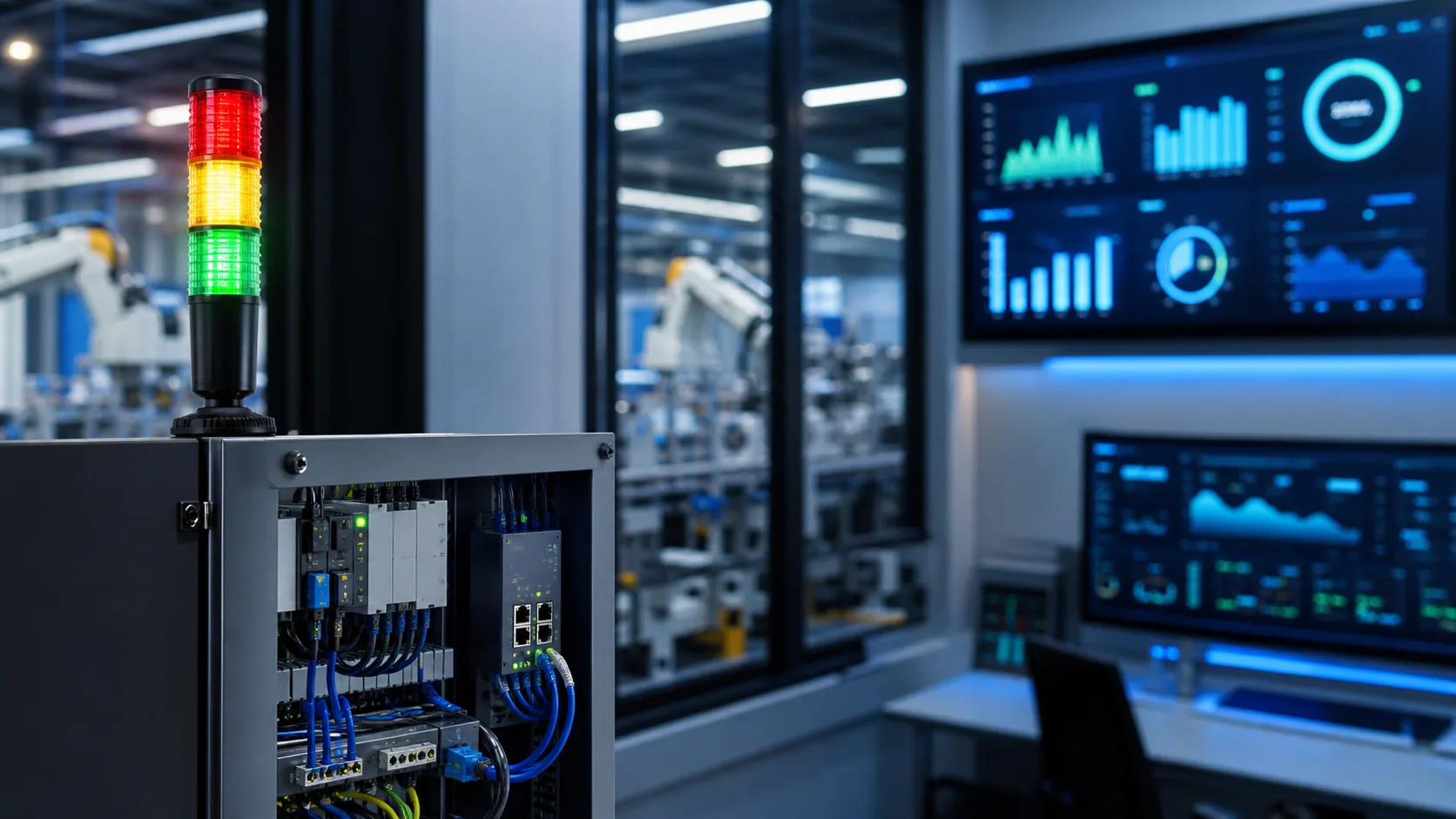 Qlight Smart Factory: tích hợp đèn tháp vào hệ thống IoT và Industry 4.0