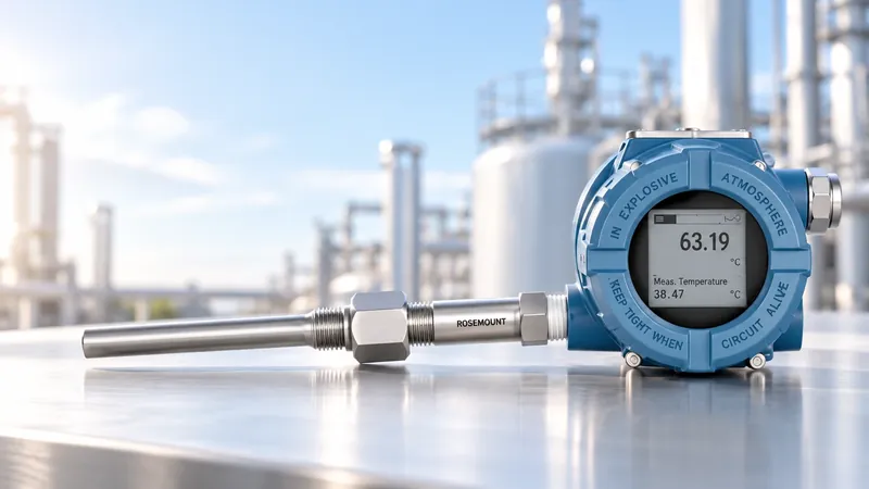 Transmitter nhiệt độ Rosemount cùng cảm biến và thermowell