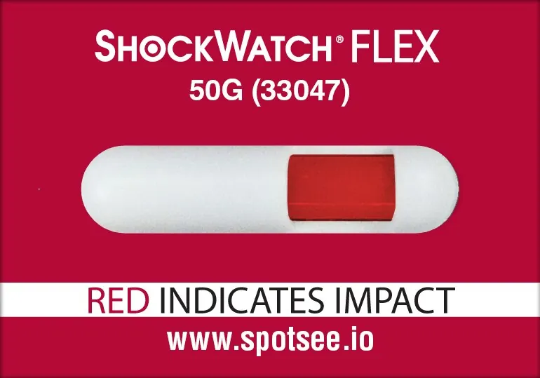 33047 – Clip chỉ thị va đập ShockWatch 50 G – Flex Clip ống đơn, Type 47