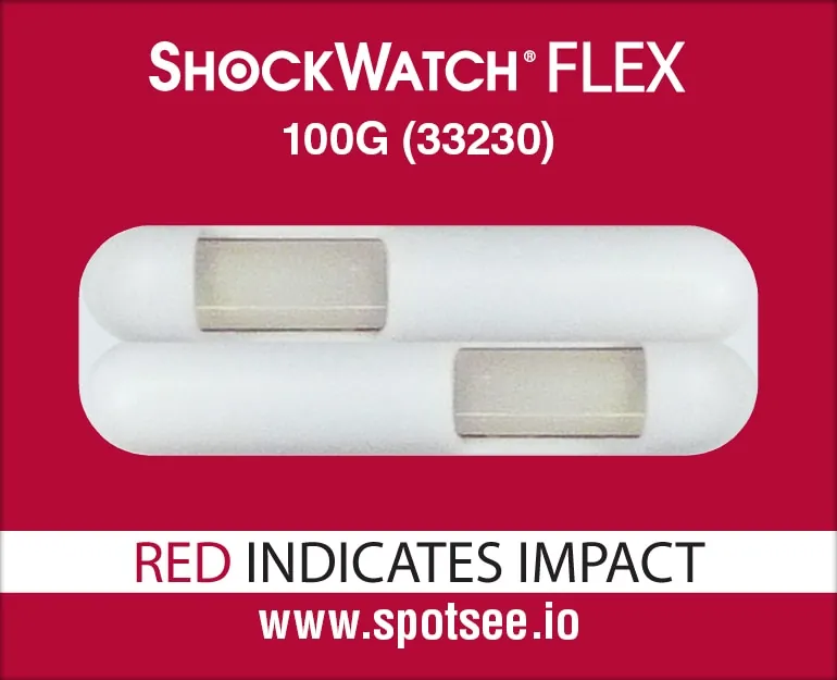 33230 – Clip chỉ thị va đập ShockWatch 100 G – Flex Clip ống đôi, Type 30