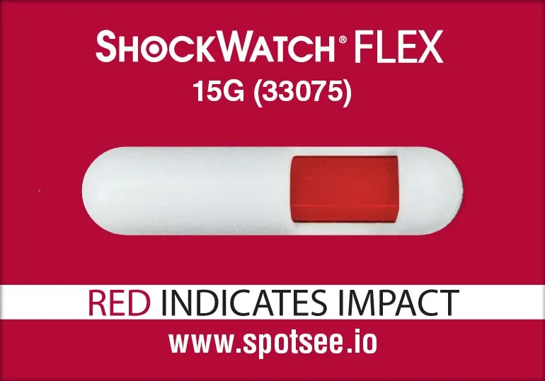 33075 – Clip chỉ thị va đập ShockWatch 15 G – Flex Clip ống đơn, Type 75