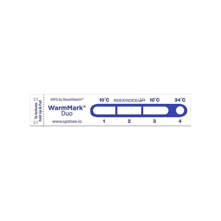 WD 10-34 – Chỉ thị vượt ngưỡng nhiệt độ WarmMark – Hai ngưỡng 10 °C và 34 °C