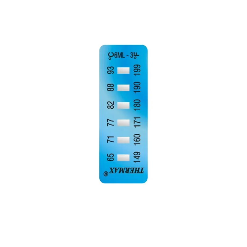 06STHM0ML3C01RL – Nhãn chỉ thị nhiệt độ không đảo ngược Thermax 6 mức 65–93 °C