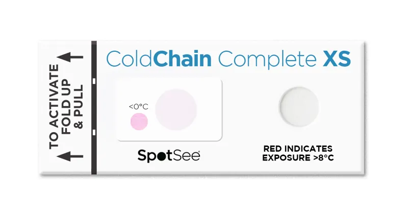 CCC XS 0-8-8 – Chỉ thị chuỗi lạnh ColdChain Complete 0–8 °C, 8 giờ, bản XS