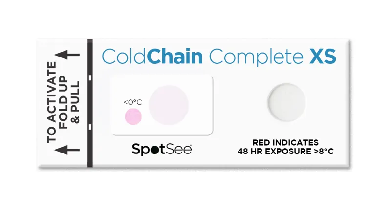 CCC XS 0-8-48 – Chỉ thị chuỗi lạnh ColdChain Complete 0–8 °C, 48 giờ, bản XS
